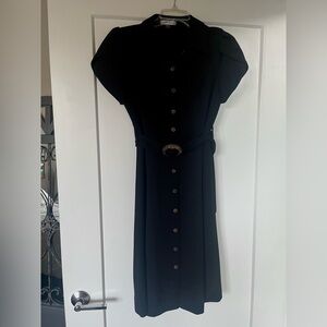 Calvin Klein black dress with buckle